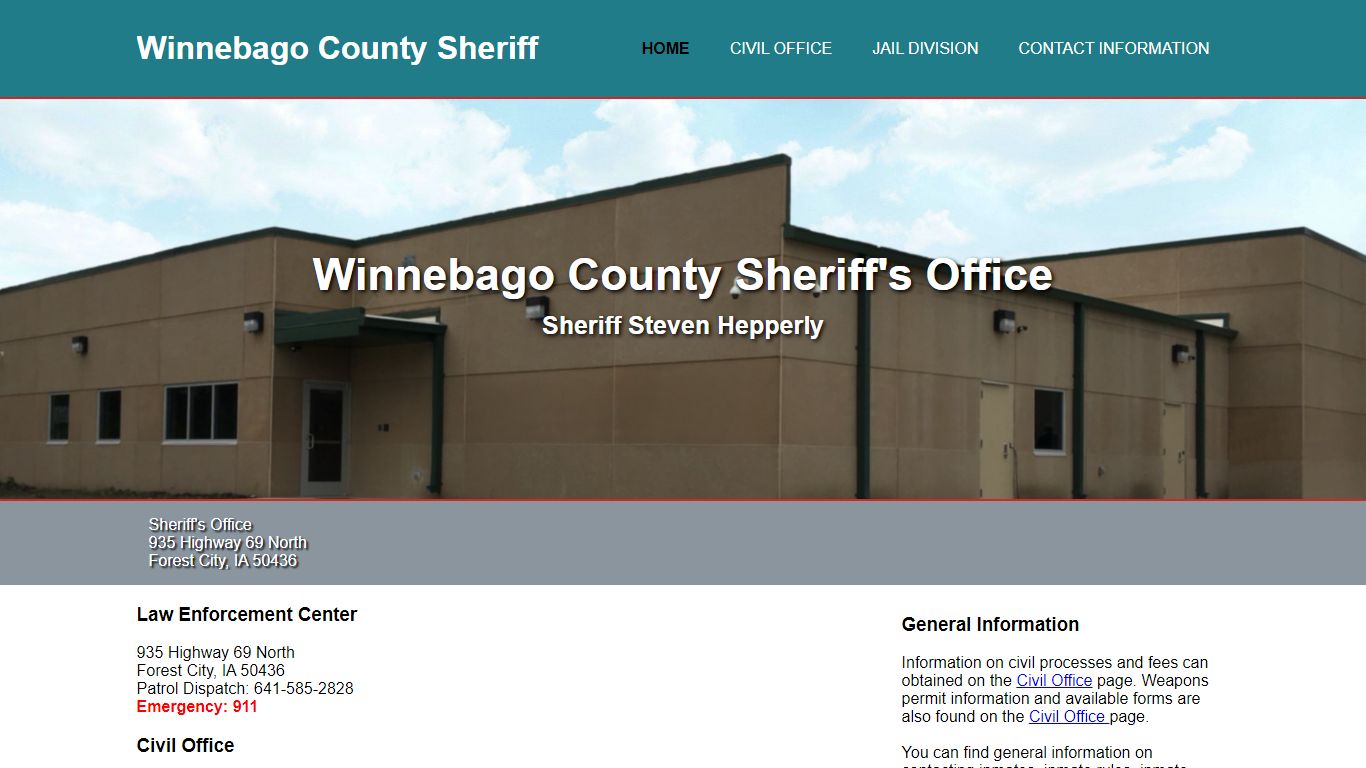 Winnebago County Sheriff's Office | Welcome